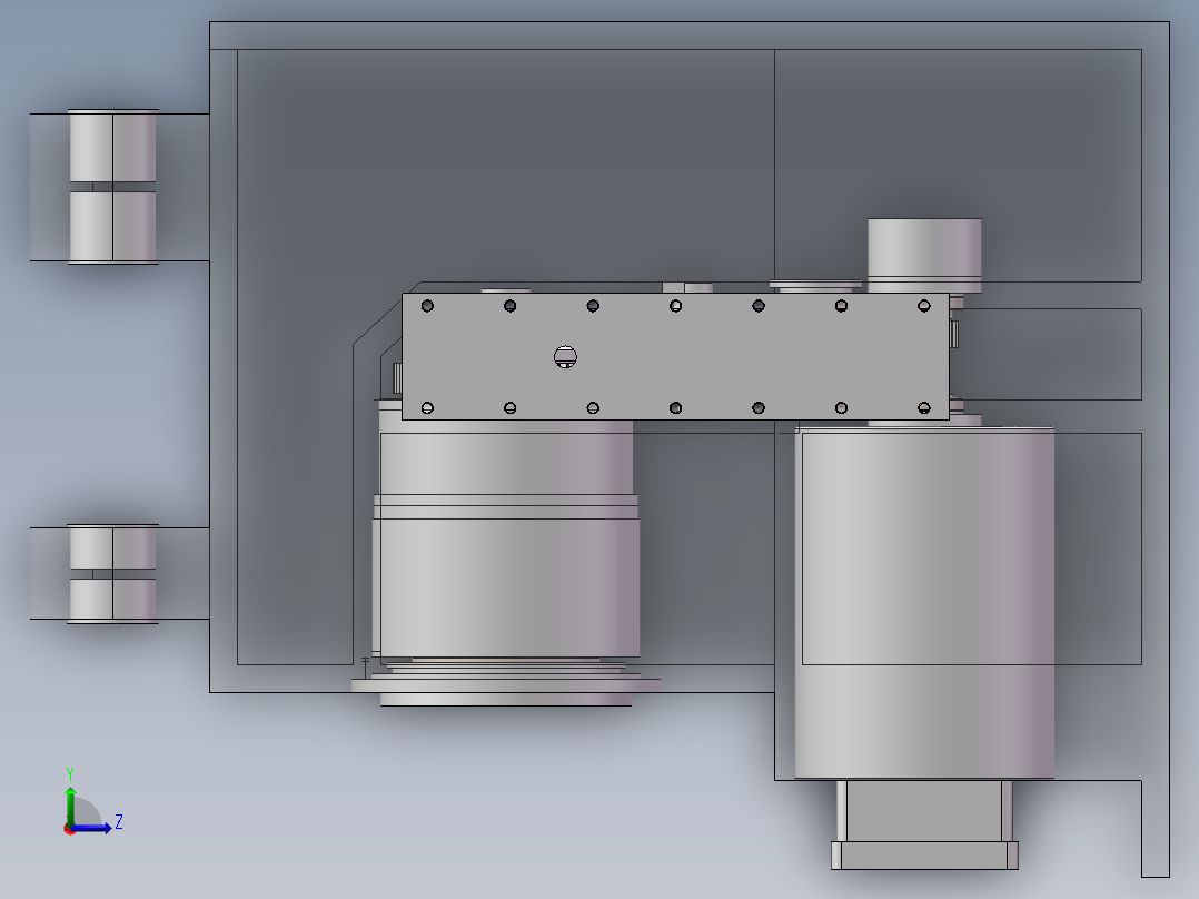采煤机牵引箱左视图