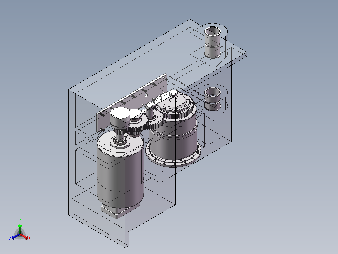 采煤机牵引箱正等轴测图