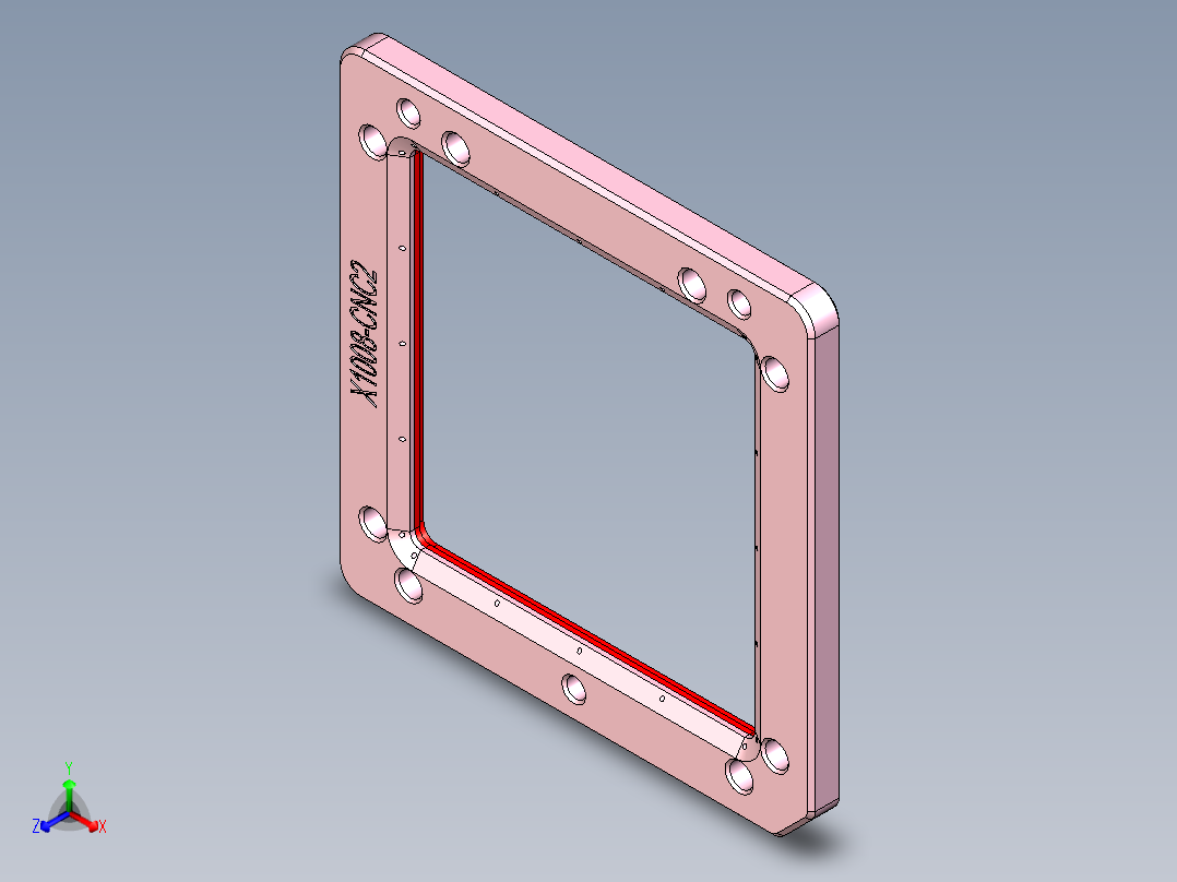X1008-笔记本CNC工装夹具三维模型CNC2-盖板-191202正等轴测图