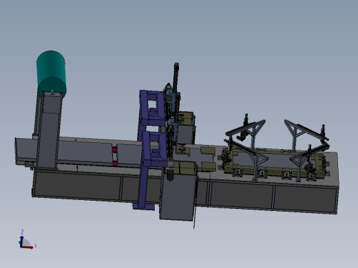 门框自动打包线体sw14可编辑