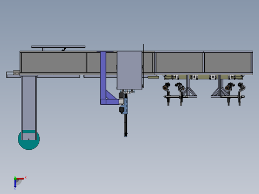 门框自动打包线体sw14可编辑俯视缩略图