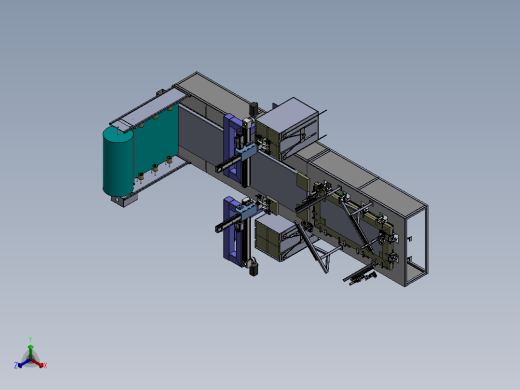 门框自动打包线体sw14可编辑正等轴测缩略图
