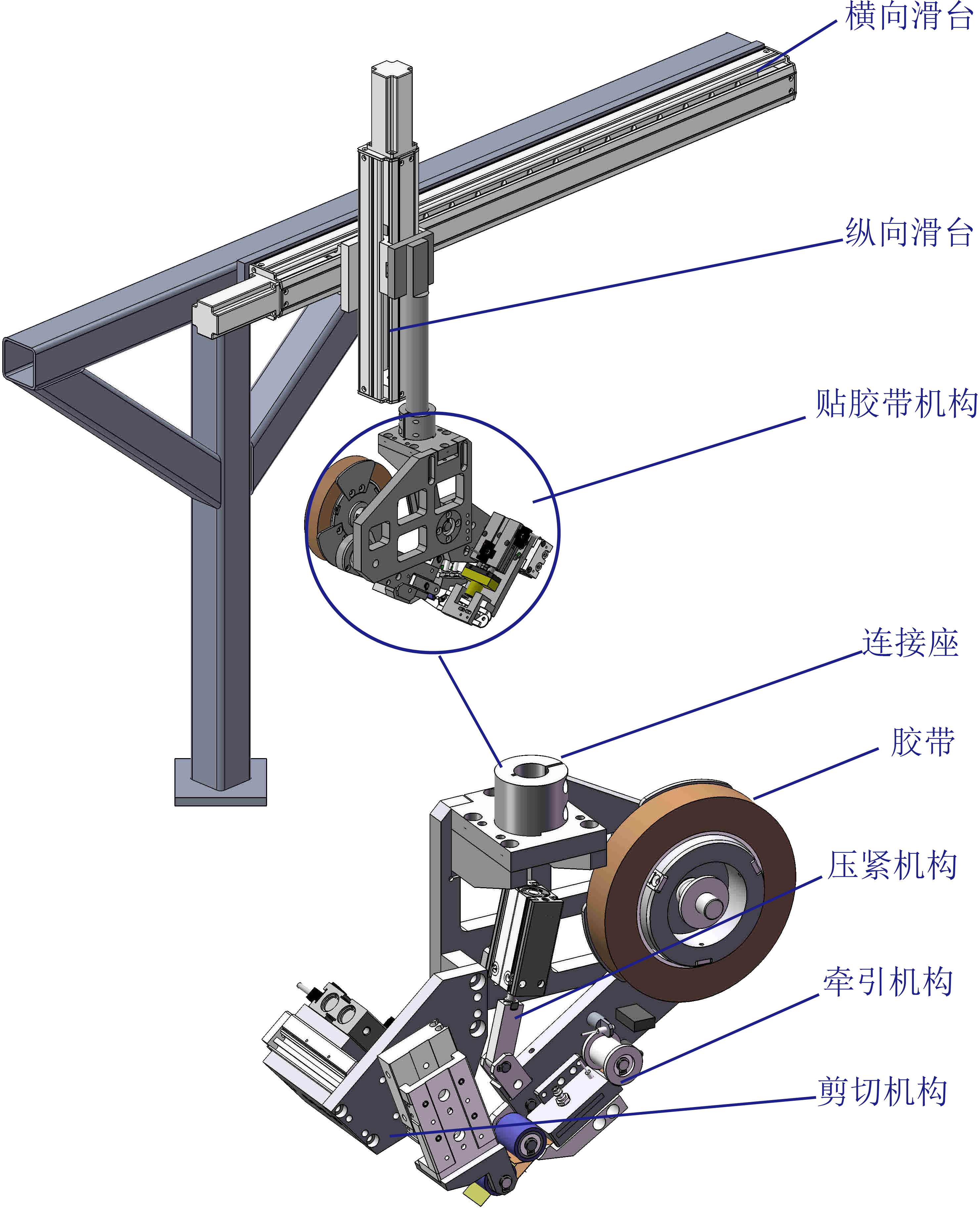 门框自动打包线体sw14可编辑