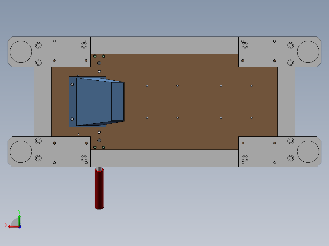 手动裁切机（sw18可编辑+工程图）后视图