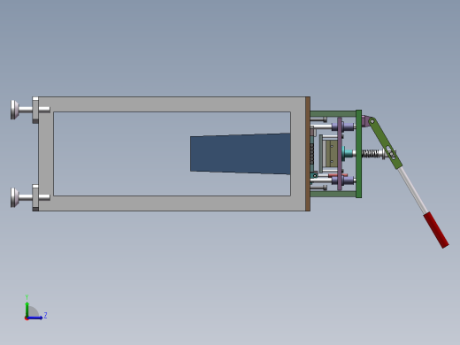 手动裁切机（sw18可编辑+工程图）左视缩略图