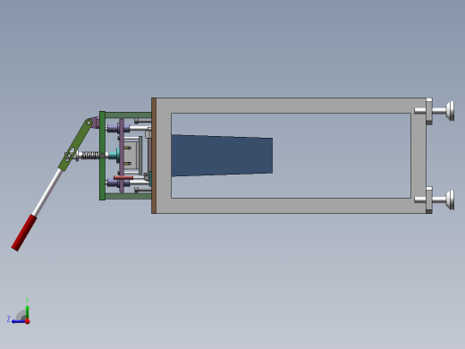 手动裁切机（sw18可编辑+工程图）右视缩略图