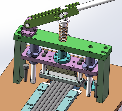手动裁切机（sw18可编辑+工程图）