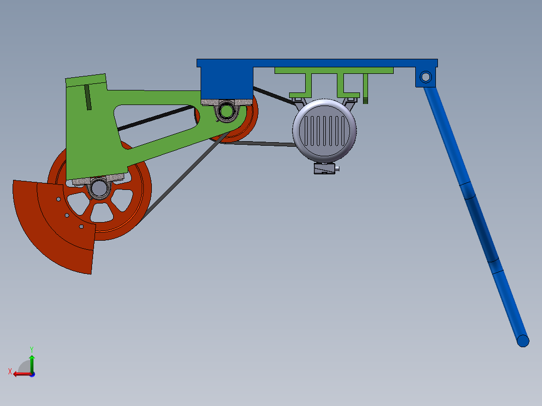 蛙式打夯机sw15可编辑后视图