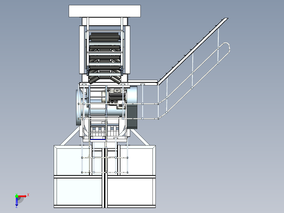 鄂式破碎站模型143920俯视图