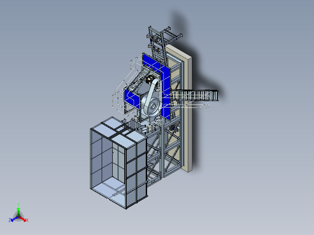 鄂式破碎站模型143920正等轴测图
