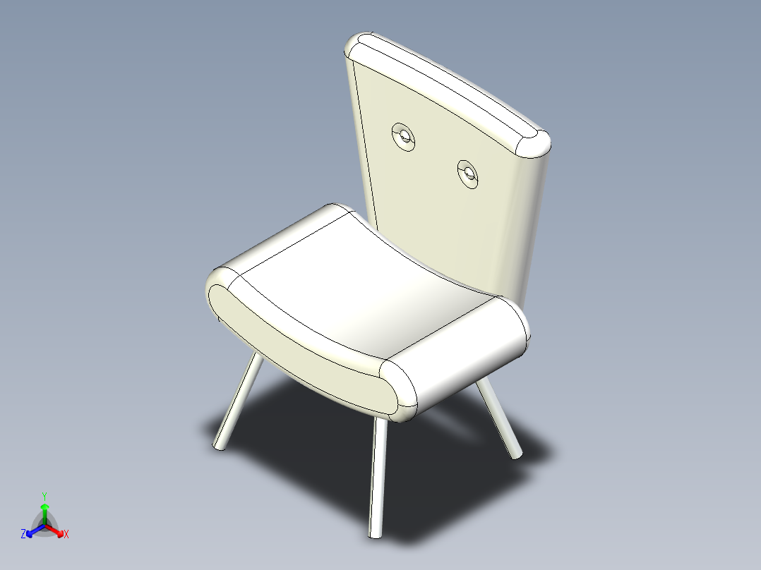 椅子创意椅子正等轴测图