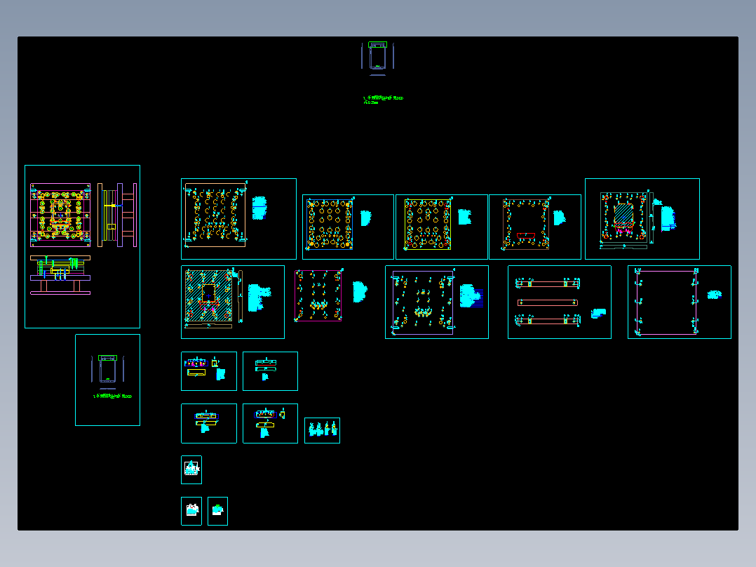平板电脑后盖半剪阳极挂点模具图