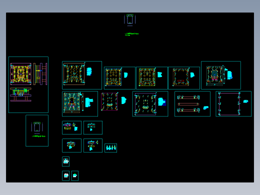 平板电脑后盖半剪阳极挂点模具图