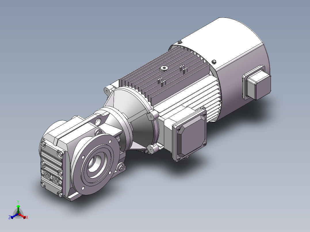 K系列减速机-K37型正等轴测图