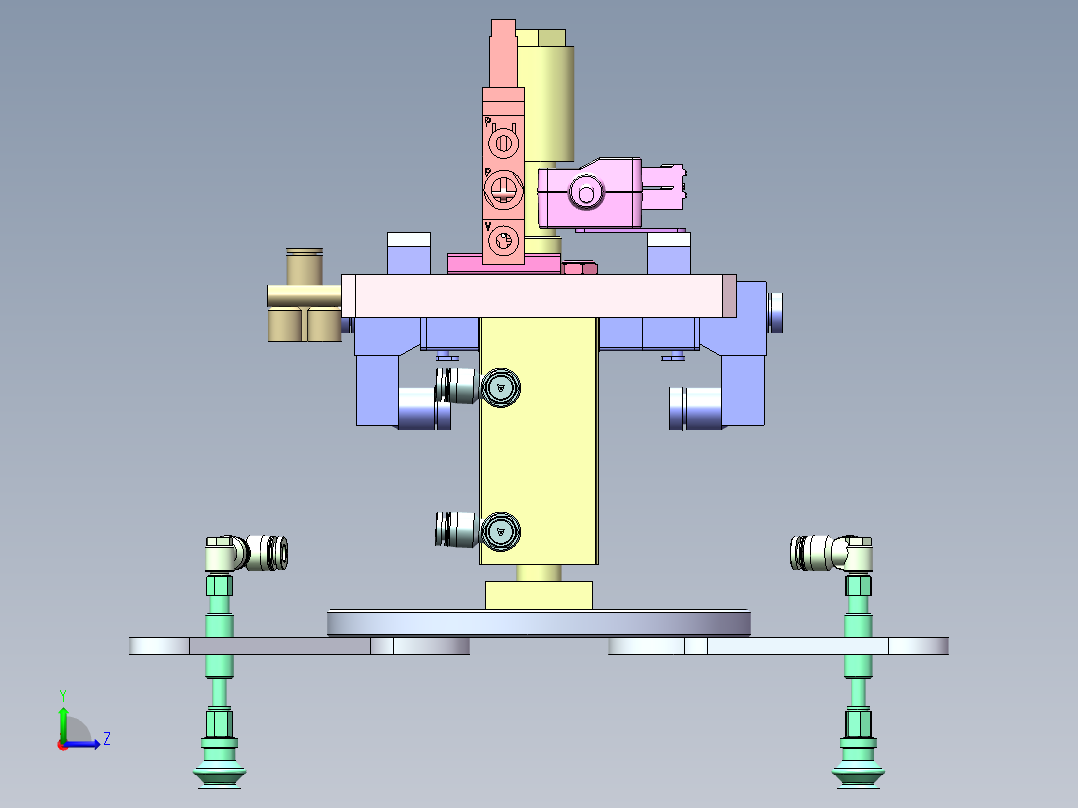 吸盘取料组件左视图