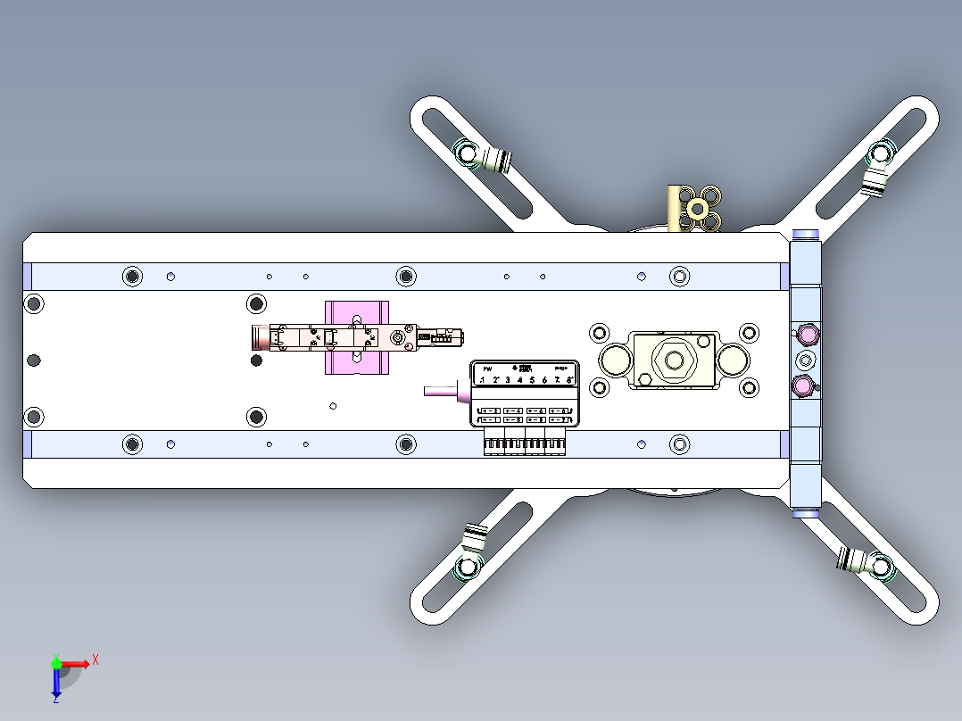 吸盘取料组件俯视图