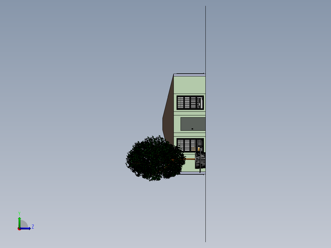 房子、建筑(198)左视图