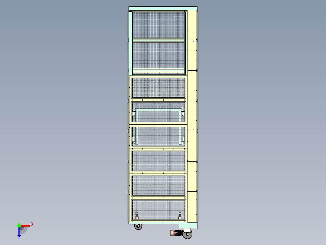 重型提升机俯视图