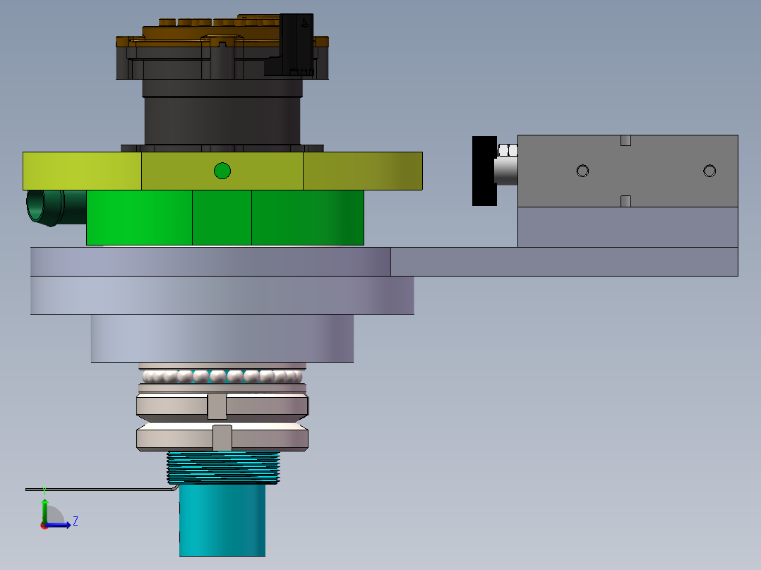 汽车水泵后盖自动打螺丝机左视图