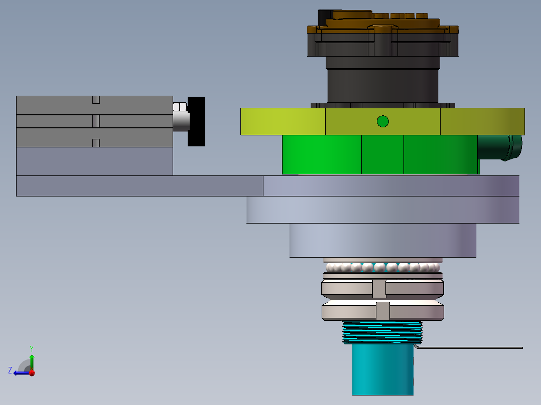 汽车水泵后盖自动打螺丝机右视图
