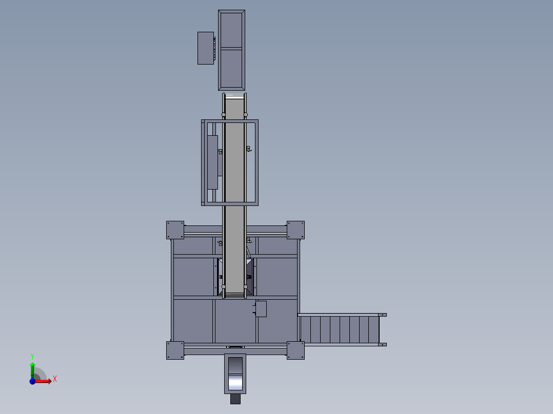 立式灌装机前视图