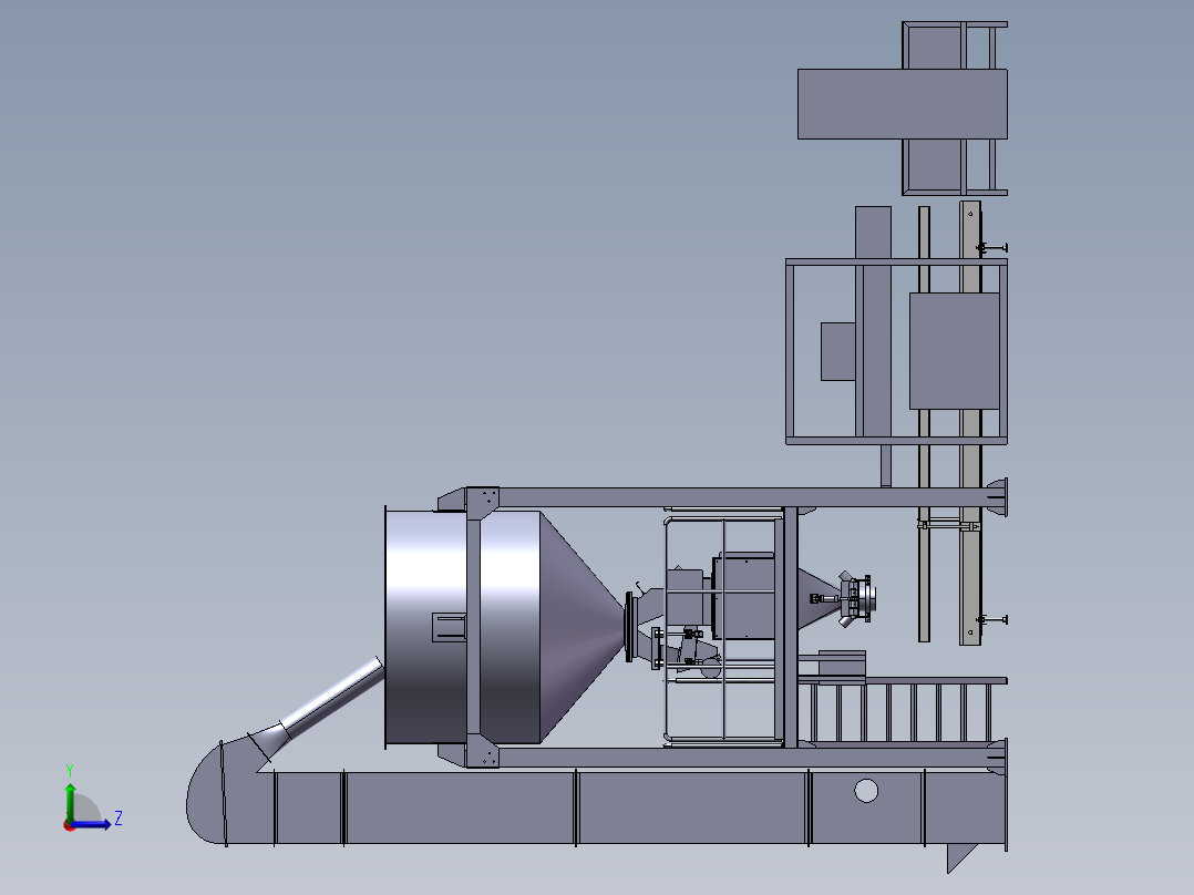 立式灌装机左视图