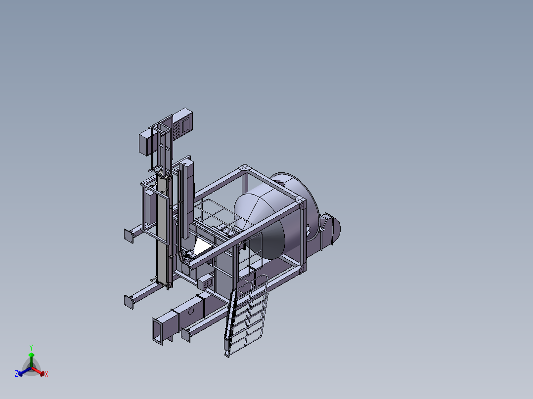 立式灌装机正等轴测图