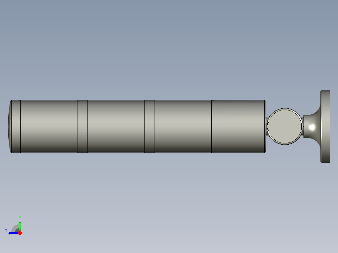 SPT5-T-DC24V配底座三色警示灯右视图