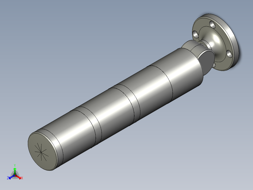 SPT5-T-DC24V配底座三色警示灯正等轴测图