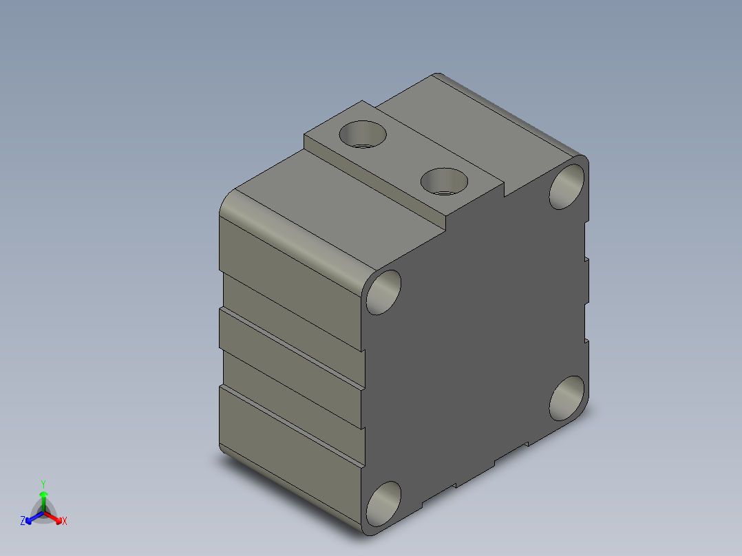 气缸SMCCDQ2B100X10-内牙主视图