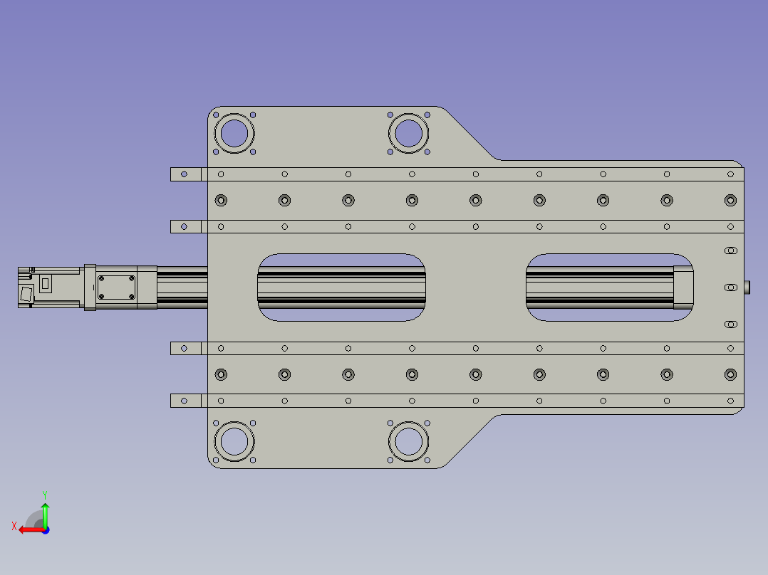 伸缩臂装配后视图