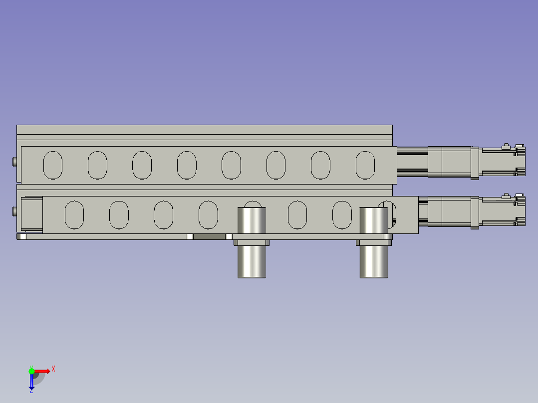 伸缩臂装配俯视图