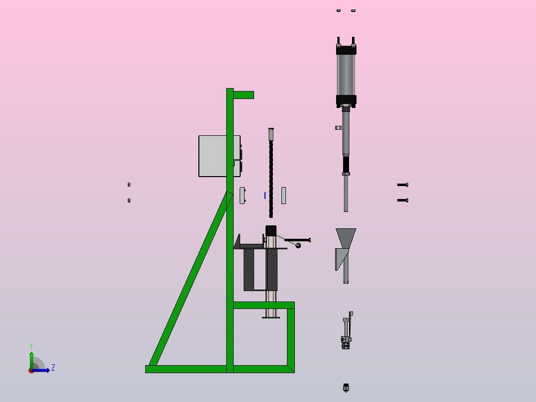 塑料射出成型机左视图