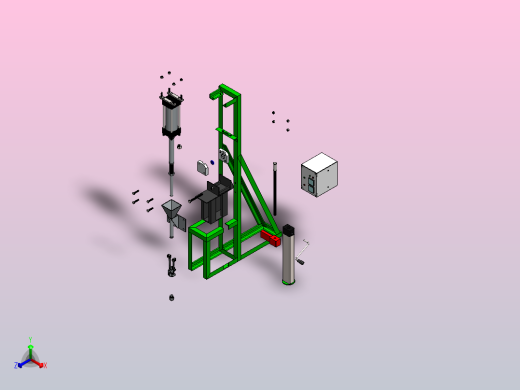 塑料射出成型机正等轴测缩略图