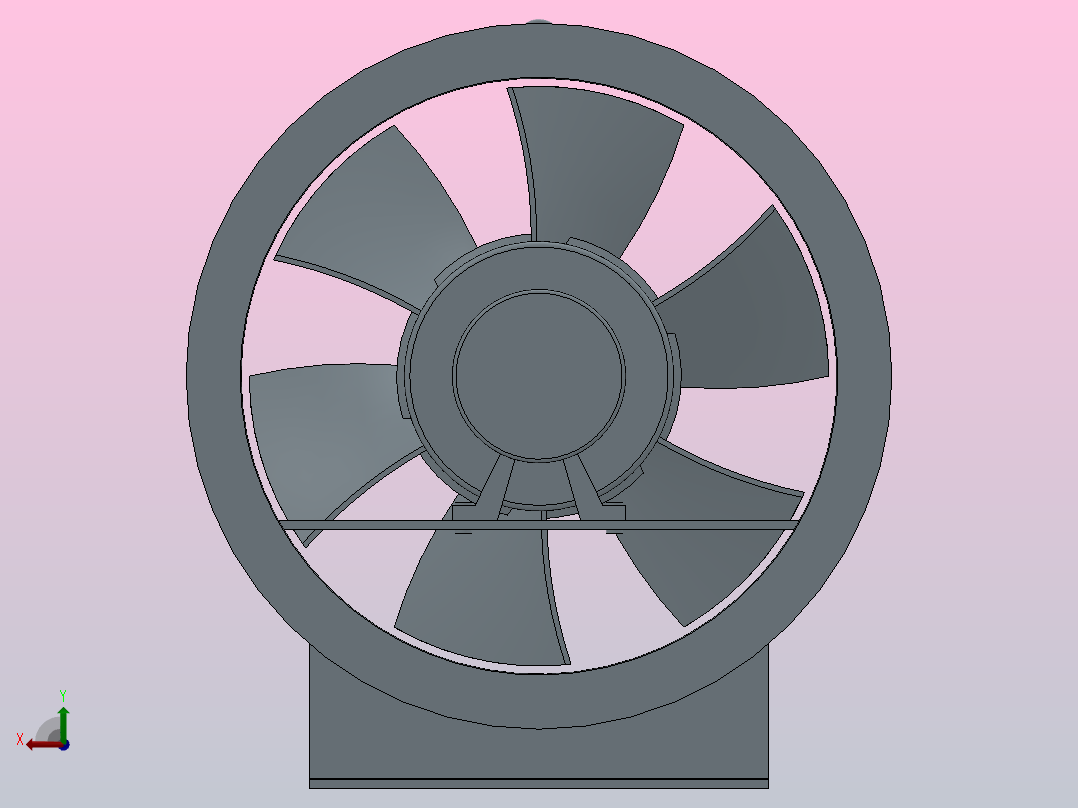 JAFF-Z机翼式轴流风机[JAFF-S-3.15Ⅰ-]后视图