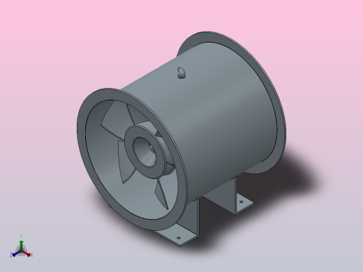 JAFF-Z机翼式轴流风机[JAFF-S-3.15Ⅰ-]正等轴测缩略图