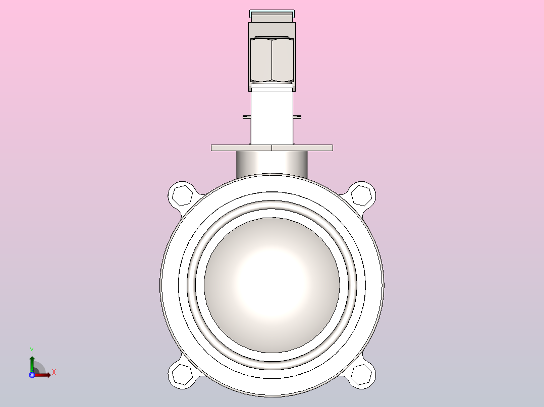 DQP-01手动卡式球阀[DQP-01-DN65]前视图