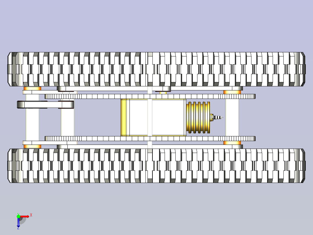 DTV Shredder全地形履带滑板车设计图俯视图