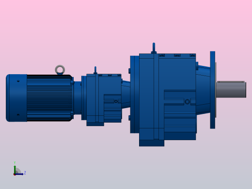 RF107R77法兰轴伸式组合型斜齿轮减速机RF107R77-Y3-4P-100-M1-0°-Φ350左视缩略图