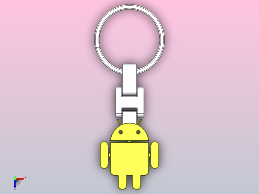 Android钥匙圈和徽标俯视缩略图