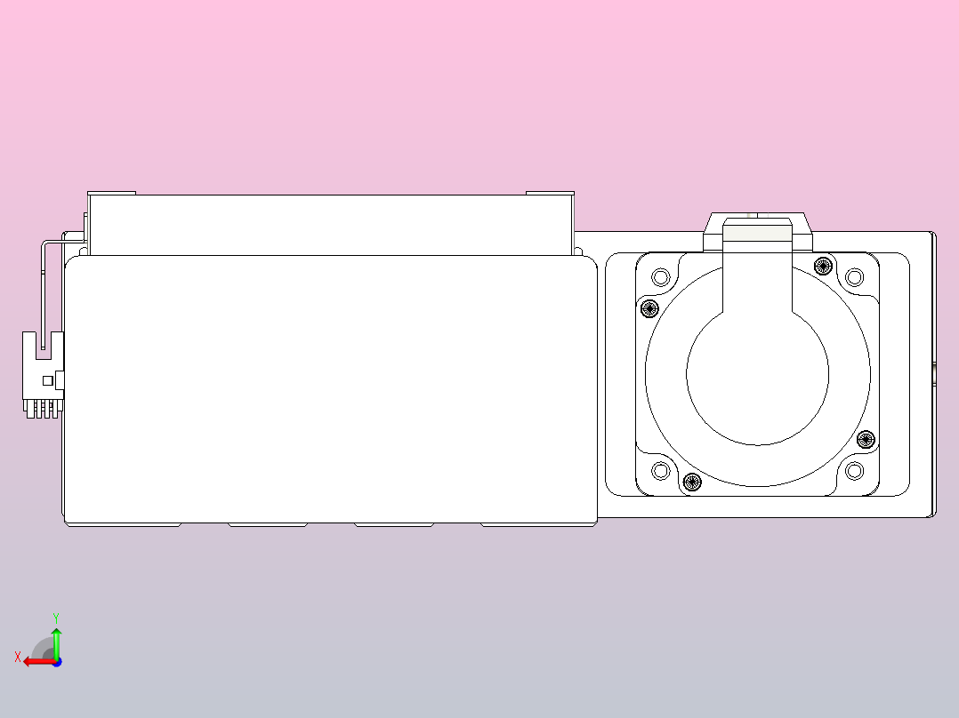 滚珠丝杠直线轴带导轨全封闭TPA-HCR-175D-2510C-L1300-ML-C-P75-N3后视图