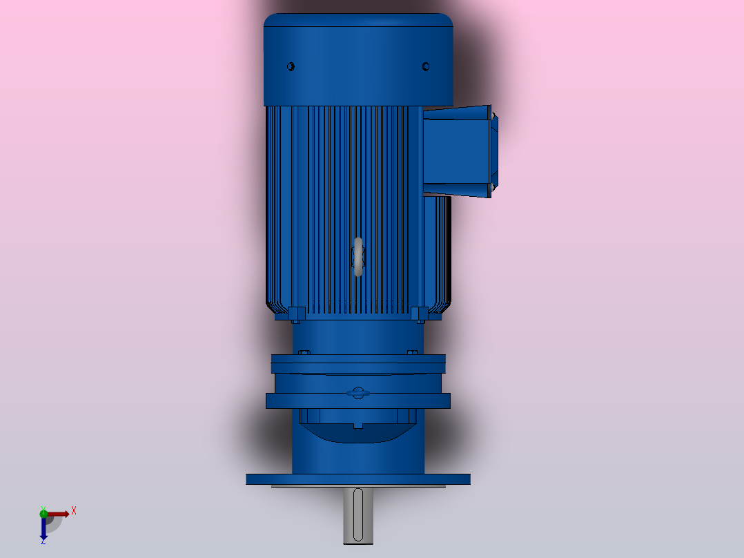 RXF107法兰轴伸式安装斜齿轮减速机RX107-Y18.5-4P-180M-M1-0°-Φ450俯视图