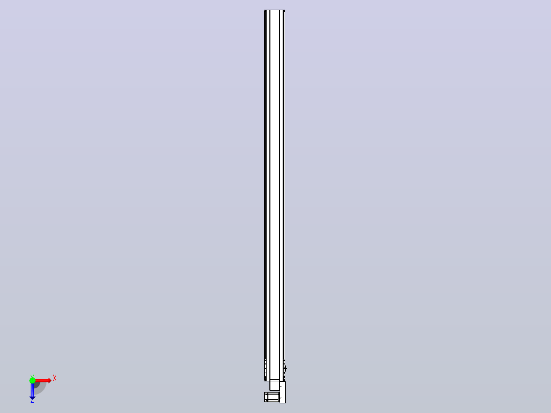 皮带直线轴半封闭可选导轨TPA-HNB-175D-140-L2850-MR-C-P75-N3俯视图