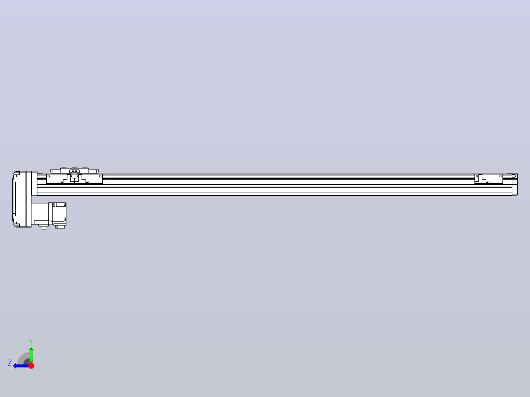 滚珠丝杠直线轴内置导轨TPA-GCR-40-1210C-L750-MP-M10-N3右视图