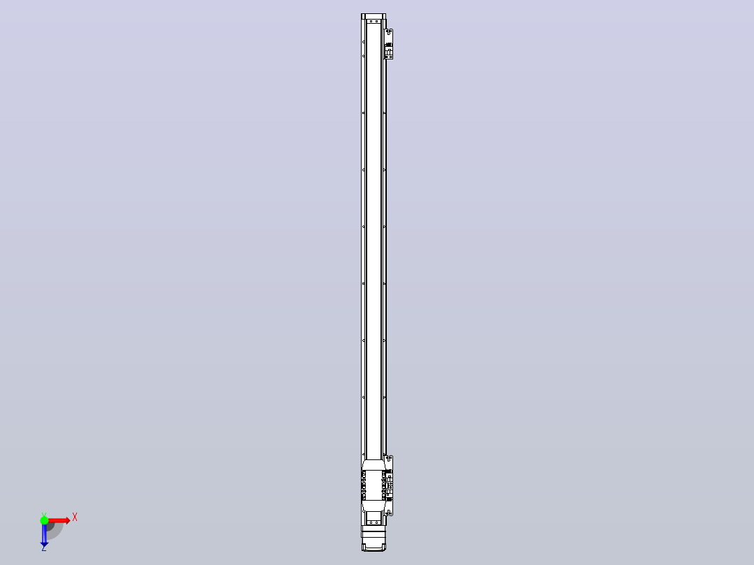 滚珠丝杠直线轴内置导轨TPA-GCR-40-1210C-L750-MP-M10-N3俯视图