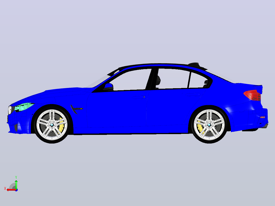BMW汽车后视图