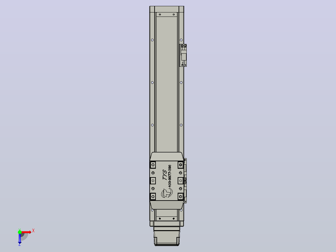 TH8-L300-B5-BM轨道内嵌式模组滑台俯视图