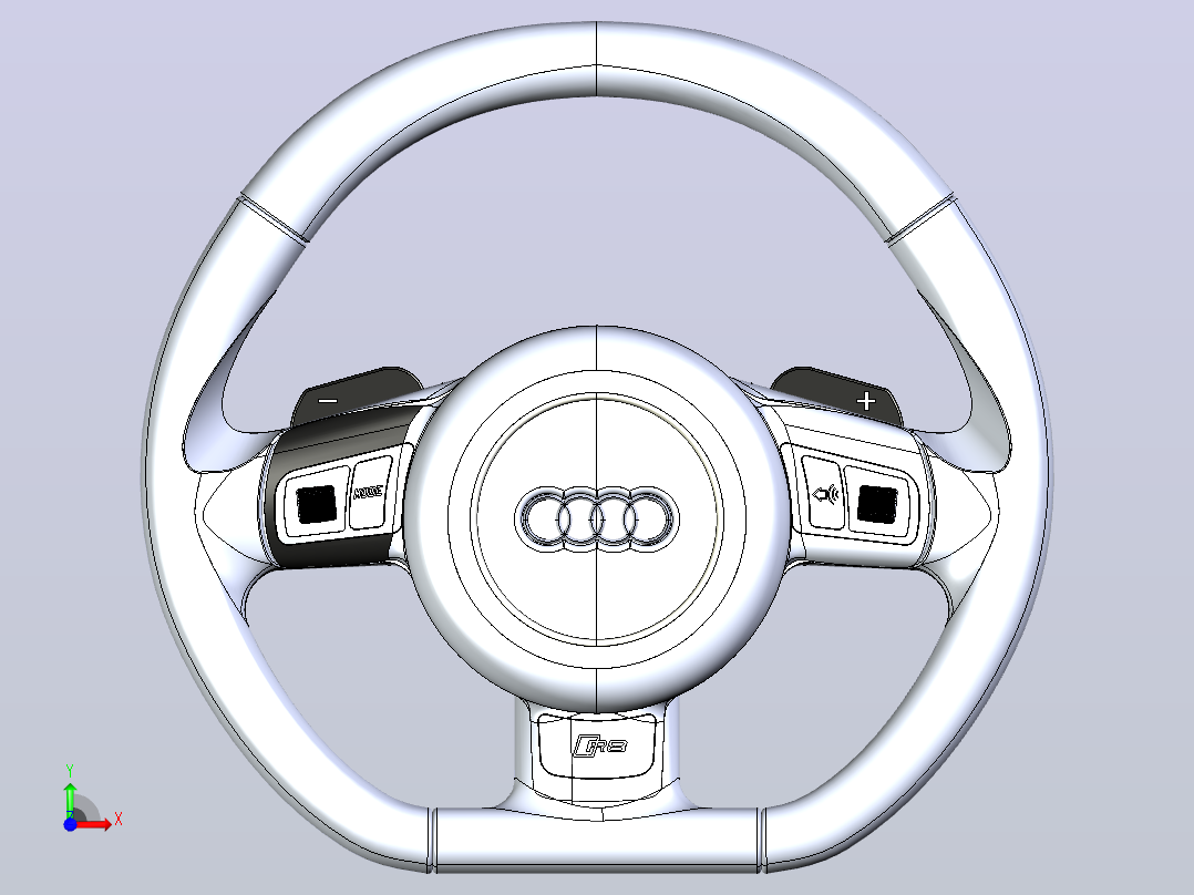 奥迪R8项目方向盘前视图