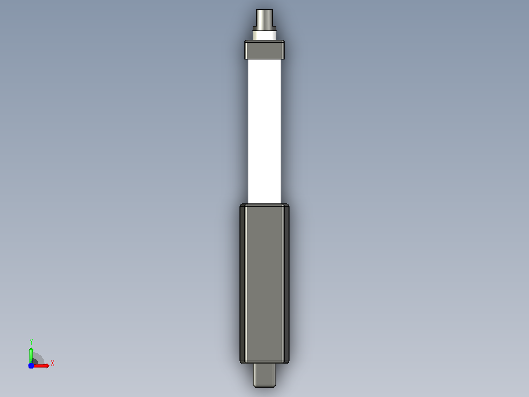 JC35N线性致动器，行程2英寸，电动推杆前视图
