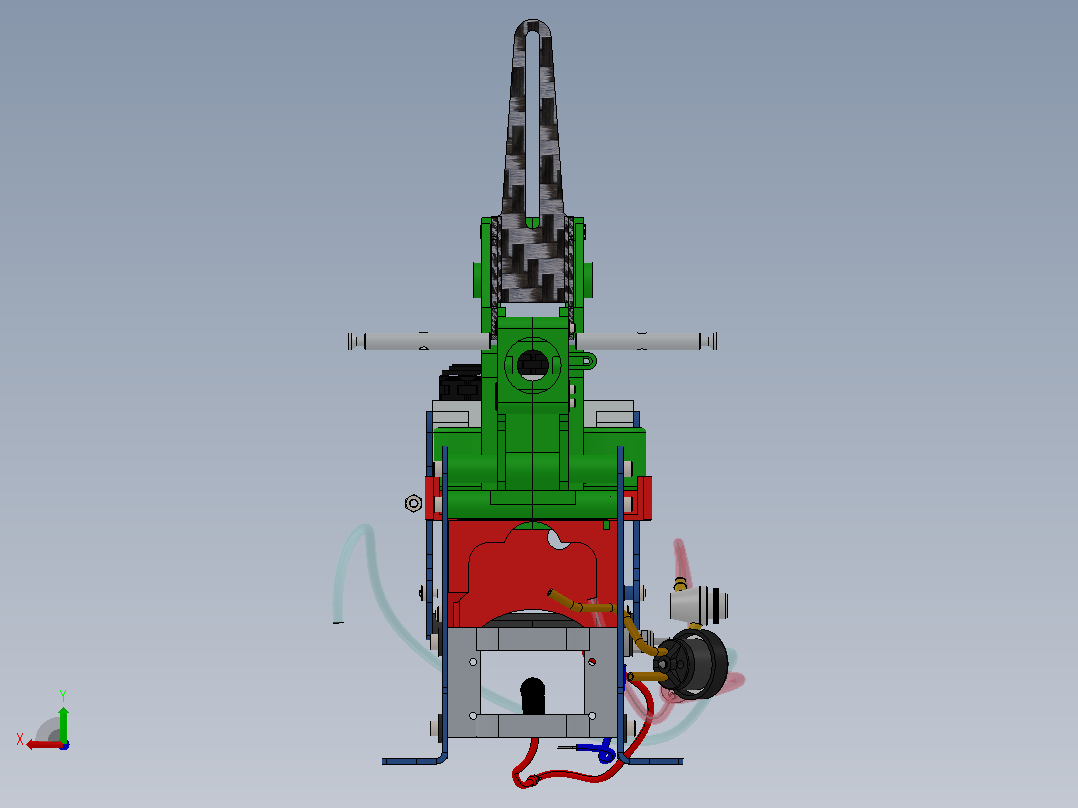 Agusta A-109 阿古斯塔 民用直升机 SolidWorks飞机后视图